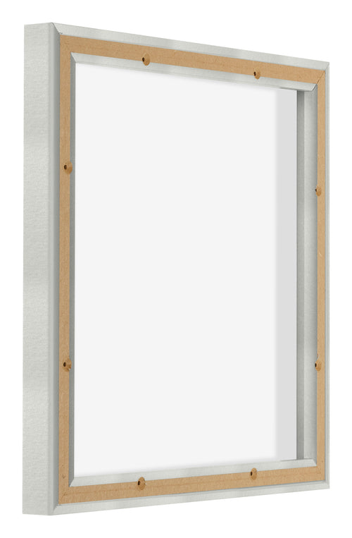 Lyon MDF Marco Flotante 1 1 Plateado Mate Trasera Oblicuo | Yourdecoration.es