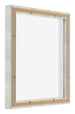 Lyon MDF Marco Flotante 1 1 Plateado Mate Trasera Oblicuo | Yourdecoration.es