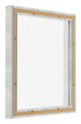 Lyon MDF Marco Flotante 1 1 Plateado Mate Trasera Oblicuo | Yourdecoration.es