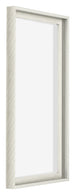 Lyon MDF Marco Flotante 1 2 Blanco Lavado Delantera Oblicuo | Yourdecoration.es