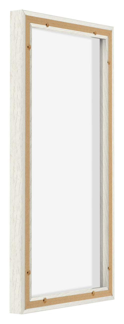 Lyon MDF Marco Flotante 1 2 Blanco Lavado Trasera Oblicuo | Yourdecoration.es