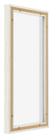 Lyon MDF Marco Flotante 1 2 Blanco Lavado Trasera Oblicuo | Yourdecoration.es