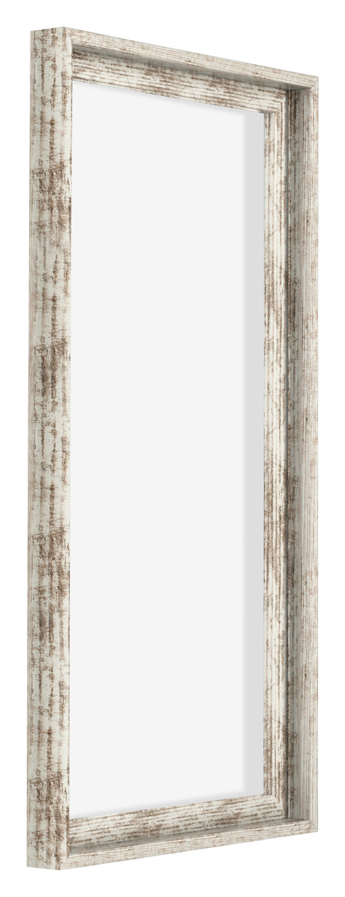 Lyon MDF Marco Flotante 1 2 Blanco Vintage Delantera Oblicuo | Yourdecoration.es