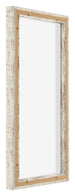 Lyon MDF Marco Flotante 1 2 Blanco Vintage Trasera Oblicuo | Yourdecoration.es