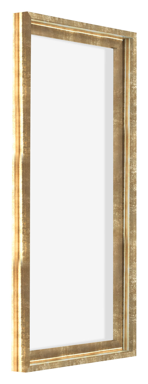Lyon MDF Marco Flotante 1 2 Dorado Antiguo Delantera Oblicuo | Yourdecoration.es