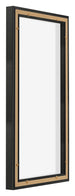 Lyon MDF Marco Flotante 1 2 Negro Mate Trasera Oblicuo | Yourdecoration.es