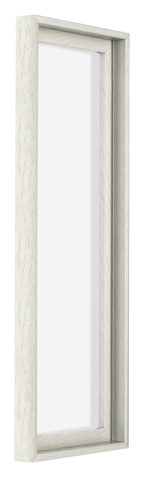 Lyon MDF Marco Flotante 1 3 Blanco Lavado Delantera Oblicuo | Yourdecoration.es