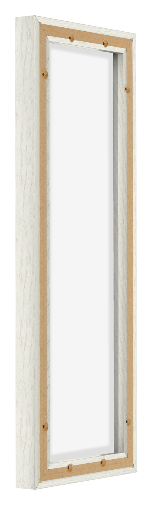 Lyon MDF Marco Flotante 1 3 Blanco Lavado Trasera Oblicuo | Yourdecoration.es