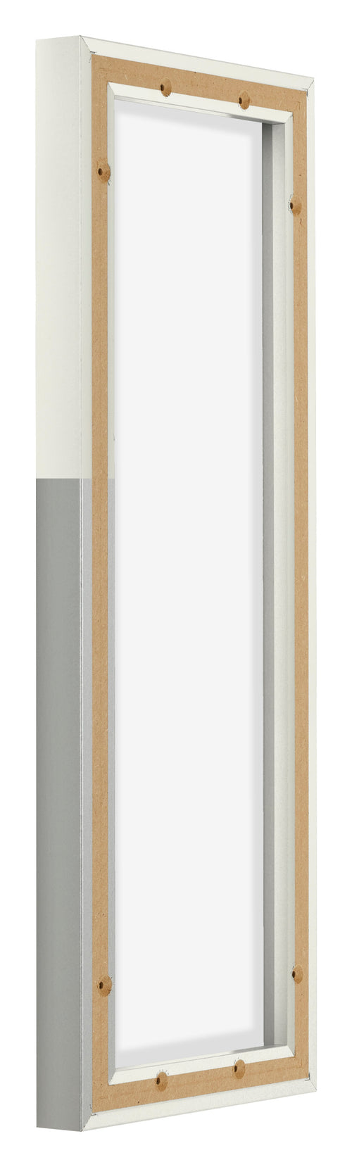 Lyon MDF Marco Flotante 1 3 Blanco Mate Trasera Oblicuo | Yourdecoration.es