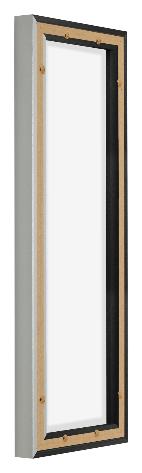 Lyon MDF Marco Flotante 1 3 Negro Mate Trasera Oblicuo | Yourdecoration.es