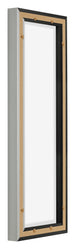 Lyon MDF Marco Flotante 1 3 Negro Mate Trasera Oblicuo | Yourdecoration.es