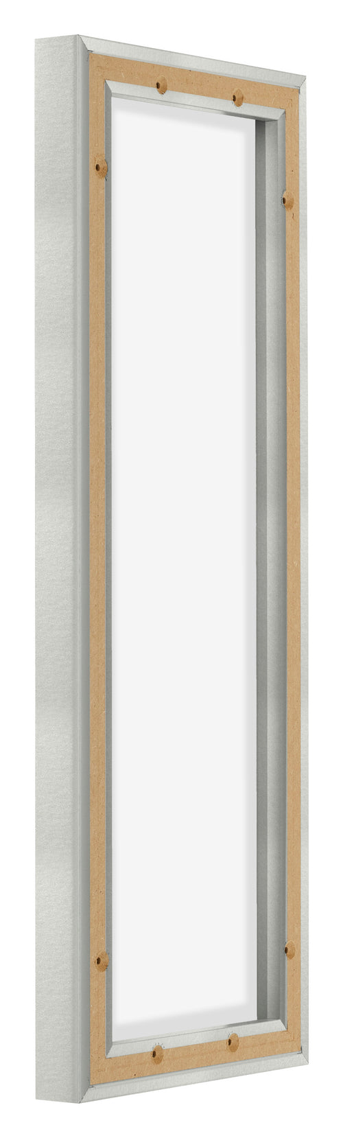 Lyon MDF Marco Flotante 1 3 Plateado Mate Trasera Oblicuo | Yourdecoration.es