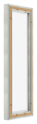 Lyon MDF Marco Flotante 1 3 Plateado Mate Trasera Oblicuo | Yourdecoration.es