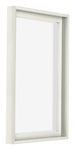 Lyon MDF Marco Flotante 2 3 Blanco Mate Delantera Oblicuo | Yourdecoration.es