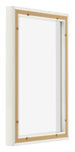 Lyon MDF Marco Flotante 2 3 Blanco Mate Trasera Oblicuo | Yourdecoration.es