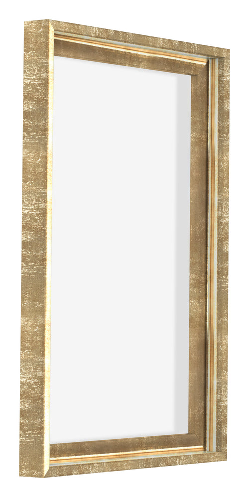 Lyon MDF Marco Flotante 2 3 Dorado Antiguo Delantera Oblicuo | Yourdecoration.es