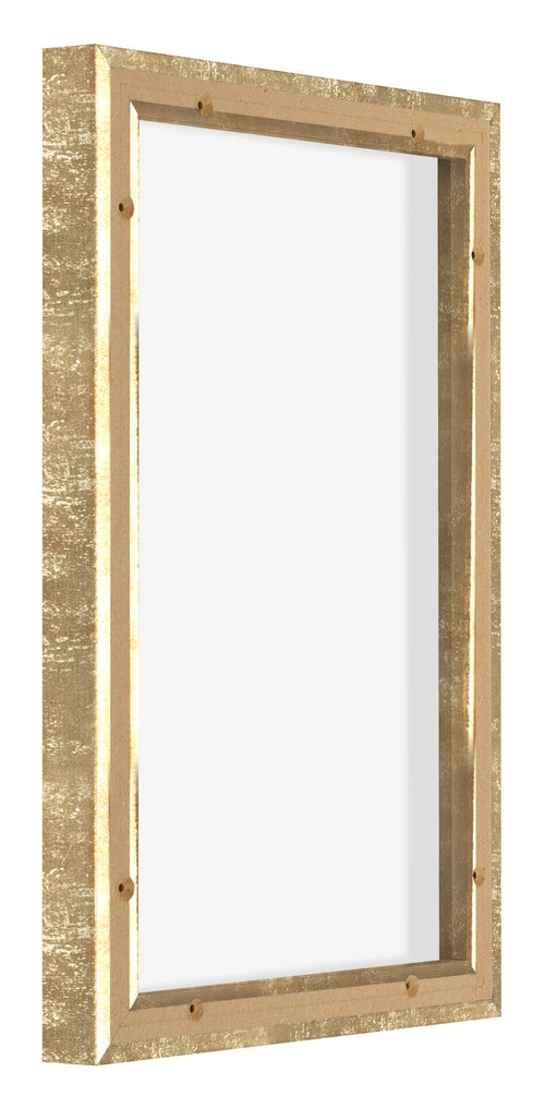Lyon MDF Marco Flotante 2 3 Dorado Antiguo Trasera Oblicuo | Yourdecoration.es