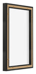 Lyon MDF Marco Flotante 2 3 Negro Mate Trasera Oblicuo | Yourdecoration.es