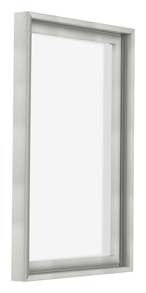 Lyon MDF Marco Flotante 2 3 Plateado Mate Delantera Oblicuo | Yourdecoration.es