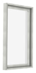 Lyon MDF Marco Flotante 2 3 Plateado Mate Delantera Oblicuo | Yourdecoration.es