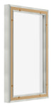 Lyon MDF Marco Flotante 2 3 Plateado Mate Trasera Oblicuo | Yourdecoration.es