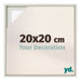 Lyon MDF Marco Flotante 20x20cm Blanco Lavado Delantera Tamano | Yourdecoration.es