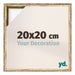 Lyon MDF Marco Flotante 20x20cm Dorado Antiguo Delantera Tamano | Yourdecoration.es