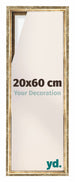 Lyon MDF Marco Flotante 20x60cm Dorado Antiguo Delantera Tamano | Yourdecoration.es