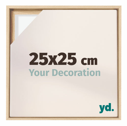 Lyon MDF Marco Flotante 25x25cm Haya Delantera Tamano | Yourdecoration.es