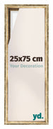 Lyon MDF Marco Flotante 25x75cm Dorado Antiguo Delantera Tamano | Yourdecoration.es