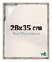 Lyon MDF Marco Flotante 28x35cm Blanco Vintage Delantera Tamano | Yourdecoration.es