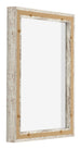 Lyon MDF Marco Flotante 3 4 Blanco Vintage Trasera Oblicuo | Yourdecoration.es