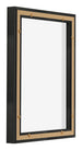 Lyon MDF Marco Flotante 3 4 Negro Mate Trasera Oblicuo | Yourdecoration.es