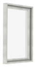 Lyon MDF Marco Flotante 3 4 Plateado Mate Delantera Oblicuo | Yourdecoration.es