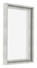 Lyon MDF Marco Flotante 3 4 Plateado Mate Delantera Oblicuo | Yourdecoration.es