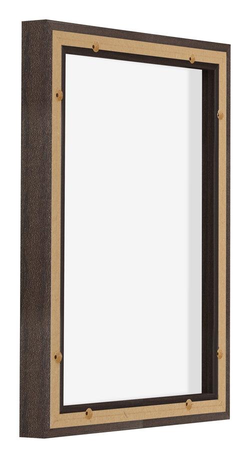 Lyon MDF Marco Flotante 3 4 Roble Oscuro Trasera Oblicuo | Yourdecoration.es