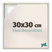 Lyon MDF Marco Flotante 30x30cm Blanco Lavado Delantera Tamano | Yourdecoration.es