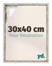 Lyon MDF Marco Flotante 30x40cm Blanco Vintage Delantera Tamano | Yourdecoration.es