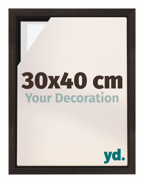 Lyon MDF Marco Flotante 30x40cm Roble Oscuro Delantera Tamano | Yourdecoration.es