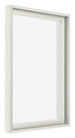 Lyon MDF Marco Flotante 4 5 Blanco Lavado Delantera Oblicuo | Yourdecoration.es