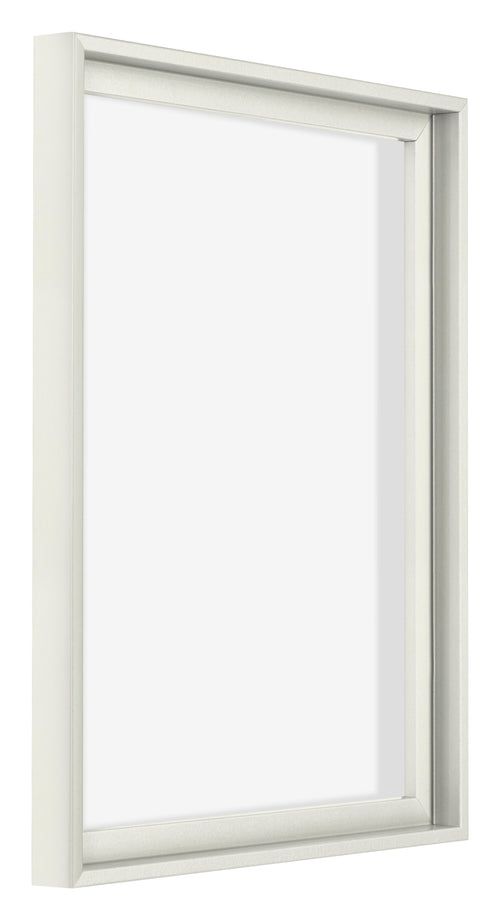 Lyon MDF Marco Flotante 4 5 Blanco Mate Delantera Oblicuo | Yourdecoration.es