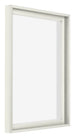 Lyon MDF Marco Flotante 4 5 Blanco Mate Delantera Oblicuo | Yourdecoration.es