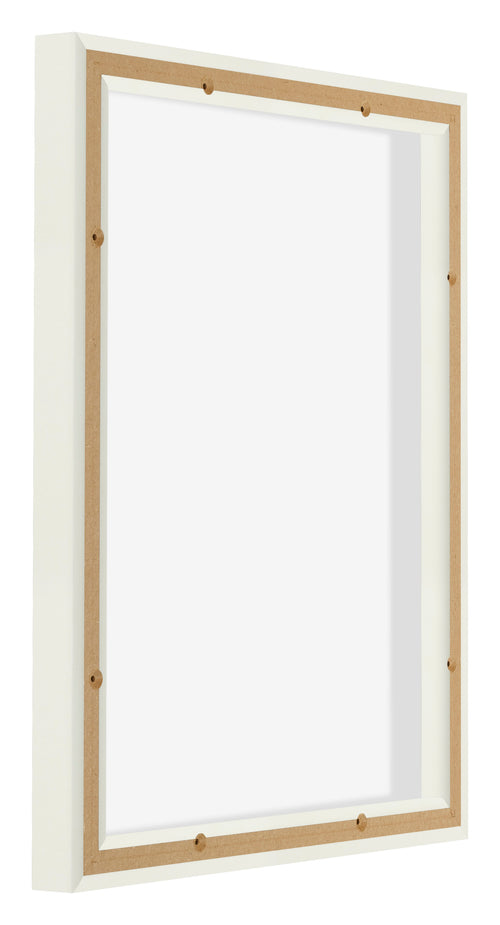 Lyon MDF Marco Flotante 4 5 Blanco Mate Trasera Oblicuo | Yourdecoration.es