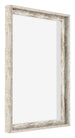 Lyon MDF Marco Flotante 4 5 Blanco Vintage Delantera Oblicuo | Yourdecoration.es