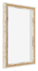 Lyon MDF Marco Flotante 4 5 Blanco Vintage Trasera Oblicuo | Yourdecoration.es
