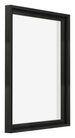 Lyon MDF Marco Flotante 4 5 Negro Mate Delantera Oblicuo | Yourdecoration.es