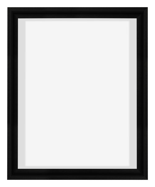 Lyon MDF Marco Flotante 4 5 Negro Mate Delantera | Yourdecoration.es