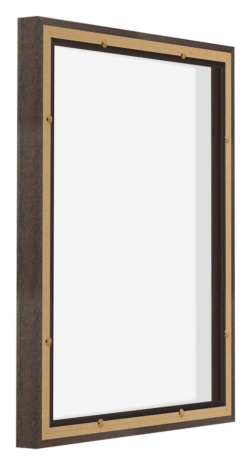 Lyon MDF Marco Flotante 4 5 Roble Oscuro Trasera Oblicuo | Yourdecoration.es