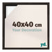 Lyon MDF Marco Flotante 40x40cm Roble Oscuro Delantera Tamano | Yourdecoration.es