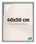Lyon MDF Marco Flotante 40x50cm Plateado Mate Delantera Tamano | Yourdecoration.es